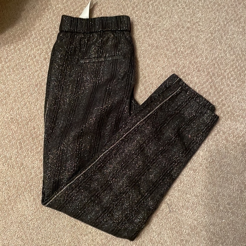 Peserico wool lurex luxury pants with bead trim